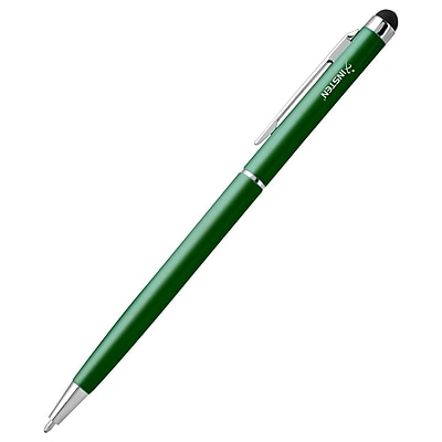 Insten Universal 2 in 1 Capacitive Stylus with Ball Point Pen Green
