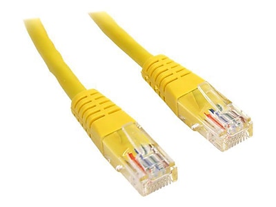 StarTech M45PATCH1YL 1ft Cat5e Yellow Molded RJ45 UTP Patch Cable