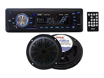 Pyle PLMRKT12BK IN Dash Marine AM FM PLL Tuning Radio With USB SD MMC Reader Black