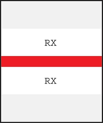 Medical Arts Press Standard Preprinted Chart Divider Tabs; RX Red