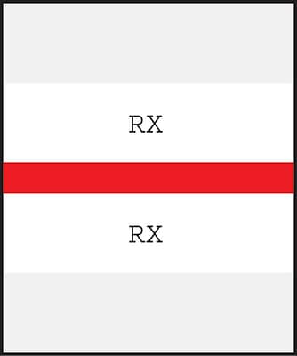 Medical Arts Press Standard Preprinted Chart Divider Tabs; RX Red