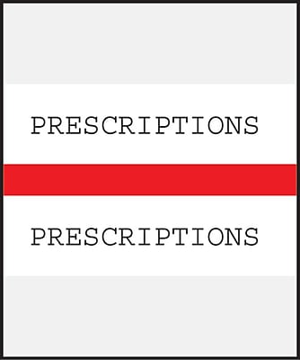 Medical Arts Press Standard Preprinted Chart Divider Tabs; Prescriptions Red