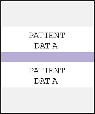 Medical Arts Press Standard Preprinted Chart Divider Tabs; Patient Data Lavender