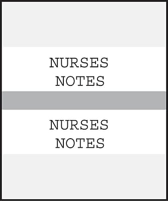 Medical Arts Press Standard Preprinted Chart Divider Tabs; Nurses Notes Gray