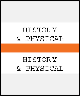 Medical Arts Press Standard Preprinted Chart Divider Tabs; History Physical Orange