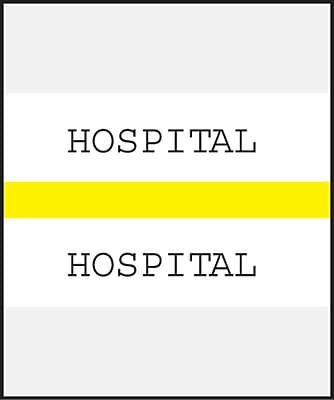 Medical Arts Press Standard Preprinted Chart Divider Tabs; Hospital Yellow