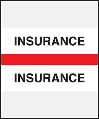Medical Arts Press Standard Preprinted Chart Divider Tabs; Insurance Red