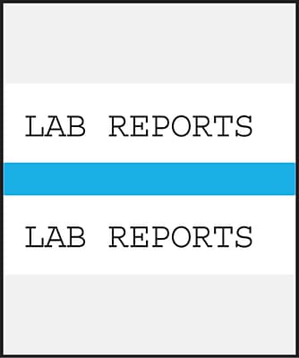 Medical Arts Press Standard Preprinted Chart Divider Tabs; Lab Reports Light Blue