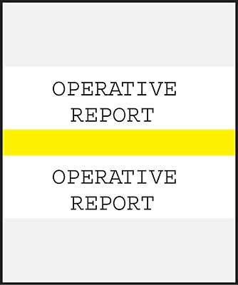 Medical Arts Press Standard Preprinted Chart Divider Tabs; Operative Report Yellow