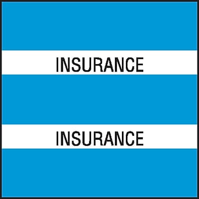 Medical Arts Press Chart Divider Tabs; Insurance Lt. Blue