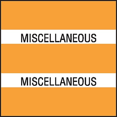 Medical Arts Press Chart Divider Tabs; Miscellaneous Orange