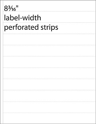 Medical Arts Press Transcription Labels; 1 Perf Strips White 1x8 3 16 1100 Labels 8 3 16 W