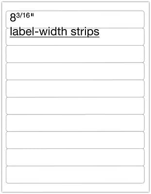 Medical Arts Press Transcription Labels; 1 Quick Peel Strips White 1x8 3 16 1000 Labels