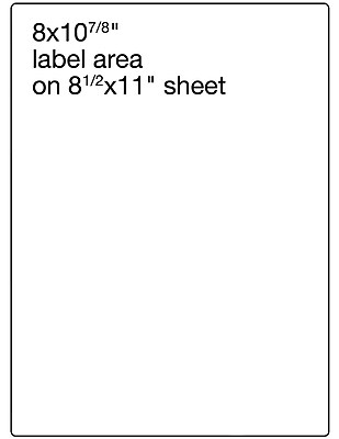Medical Arts Press Transcription Labels; Quick Peel Sheets White 8x11 1000 Labels 8 1 2 Width