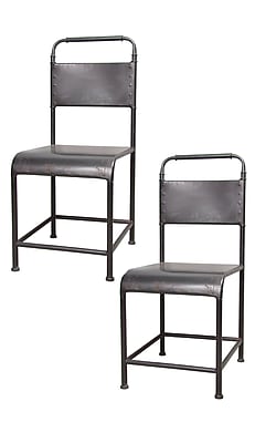 Pangea Home Samson Side Chair Set of 2 ; Dark Gray