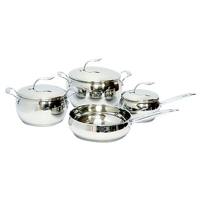 Gourmet Chef Stainless Steel 7 Piece Cookware Set