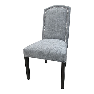 Sole Designs Nickel Cotton Parson Chair Set of 2 ; Sand