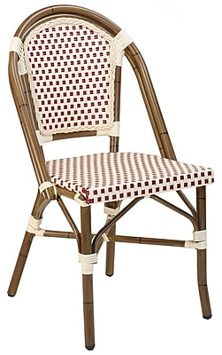 Adriano Paris Side Chair Set of 2 ; Red