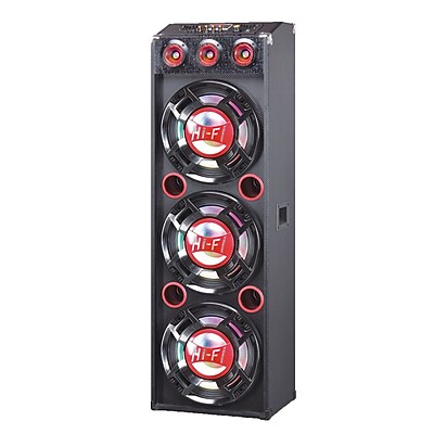 QFX SBX 412300BT Bluetooth Cabinet PA Speaker Red