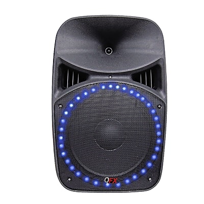 QFX SBX 1505BTL Bluetooth Cabinet PA Speaker Black