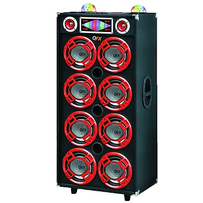 QFX SBX408804BT Bluetooth Cabinet PA Speaker Red