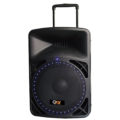 QFX SBX 1529BTL Bluetooth Cabinet PA Speaker Black