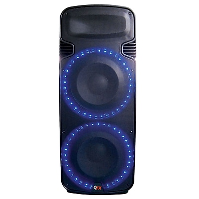 QFX SBX 1523BTL Bluetooth Cabinet PA Speaker Black