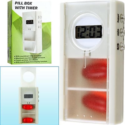 RemedyT 80 HH044 2 Pill Box with Digital Timer and Alarm Reminder set of 2