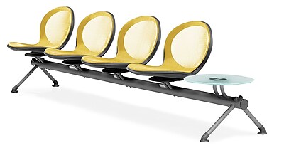 OFM Net Series Four Seats and One Table Beam Yellow NB 5G YELLOW