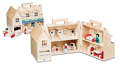 Melissa & Doug Fold & Go Large Dollhouse, 16 x 10.7 x 9.7, (786)