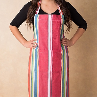 Linen Tablecloth Sunset Striped Chef Apron