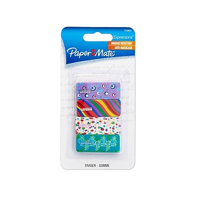 Paper Mate Expressions Decorated Erasers 4 Pack 1734931