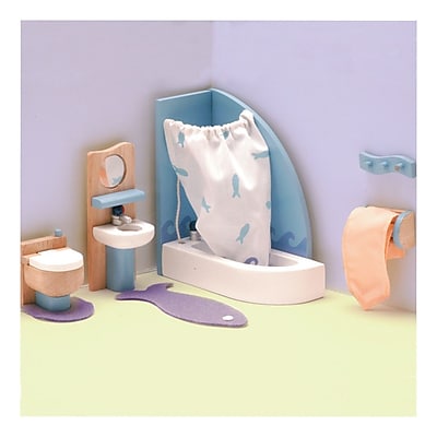 Le Toy Van Peppermint Powder Dollhouse Bathroom Set