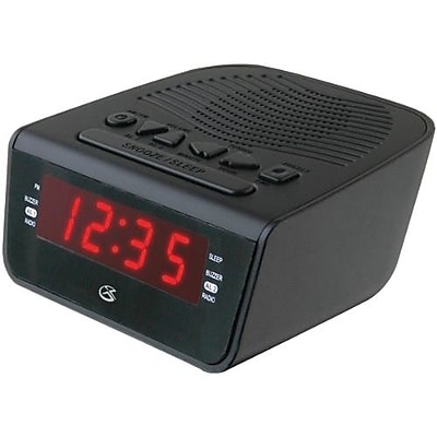 GPX C224B Dual Alarm AM FM Clock Radio Black