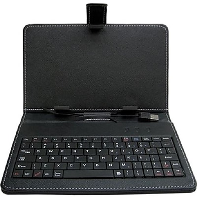 Worryfree Gadgets BLKKEY 7 Myepads Micro USB Wired Keyboard Cover Case Black
