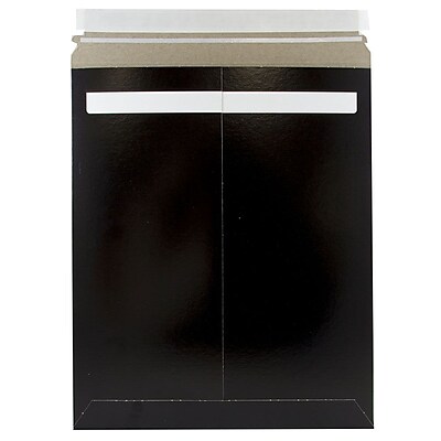 JAM Paper Photo Mailer Stiff Envelopes with Self Adhesive Closure 11 x 13.5 Black Sold Individually V0144389