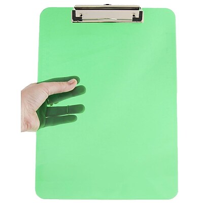 JAM Paper Plastic Clipboard 9 x 13 Green Sold Individually 340926880