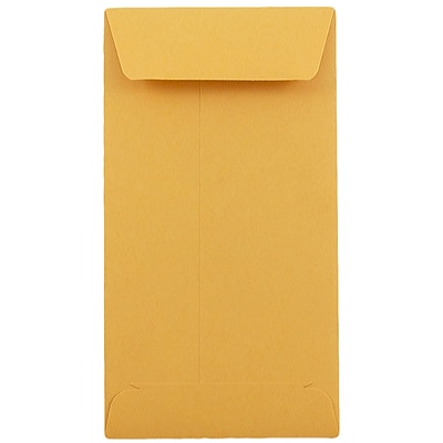 JAM Paper 7 Coin Envelopes 6.5 x 3.5 Brown Kraft 25 pack 95125