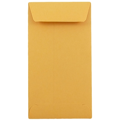 JAM Paper 7 Coin Envelopes 6.5 x 3.5 Brown Kraft 25 pack 95125