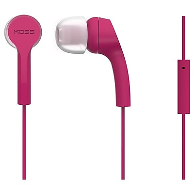 Koss KEB9I Stereo In Ear Headphones with Mic Pink