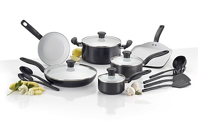 T-fal Initiatives Ceramic 16 Piece Cookware Set
