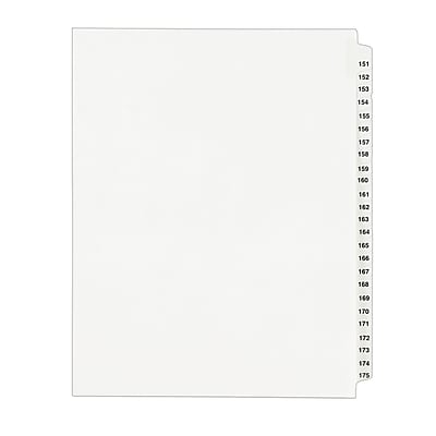 Avery R Standard Collated Legal Dividers Avery Style 1336 Letter Size 151 175 Tab Set