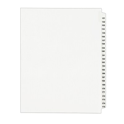 Avery R Standard Collated Legal Dividers Avery Style 1336 Letter Size 151 175 Tab Set