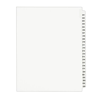 Avery R Standard Collated Legal Dividers Avery Style 1338 Letter Size 201 225 Tab Set