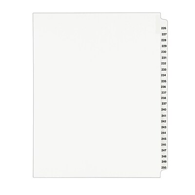 Avery R Standard Collated Legal Dividers Avery Style 1339 Letter Size 226 250 Tab Set