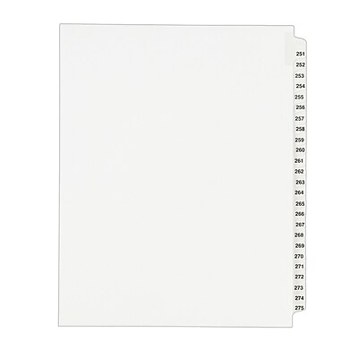 Avery R Standard Collated Legal Dividers Avery Style 1340 Letter Size 251 275 Tab Set
