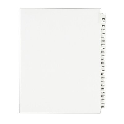Avery R Standard Collated Legal Dividers Avery Style 1341 Letter Size 276 300 Tab Set