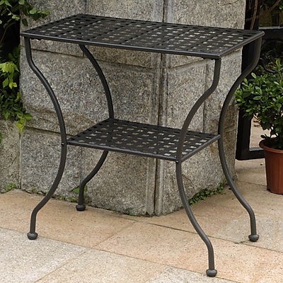 International Caravan Mandalay Iron 2-Tier Patio Table