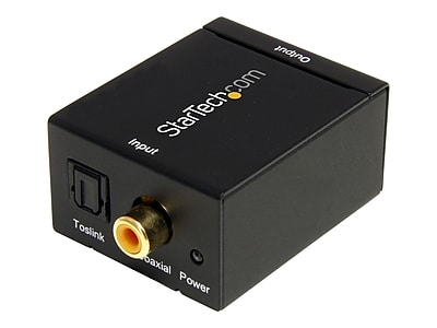 StarTech SPDIF2AA Digital Coaxial\/Toslink to Stereo RCA Audio Converter for DVD Players and Game Consoles