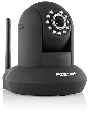Foscam FI9821P Plug Play Megapixel 1.0 Megapixel 1280 x 720 Wireless Wired Pan Tilt IP Camera with IR Cut Black
